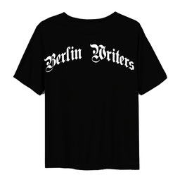 BLACK CURVED LOGO TEE - BLACK