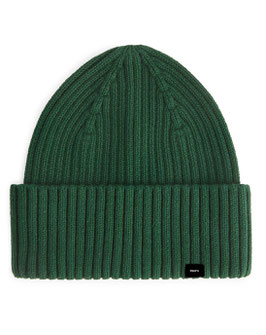 Rib Knit Beanie Green