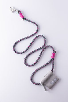 Borsetta Se Chic + guinzaglio Standard grigio/fuchsia