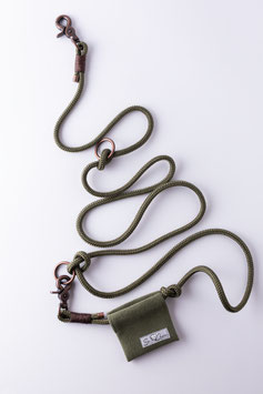 Borsetta Se Chic + guinzaglio variabile verde oliva