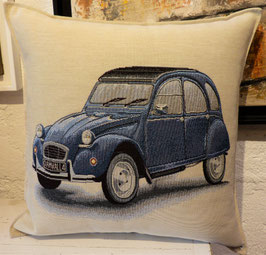 Coussin 2 CV bleu