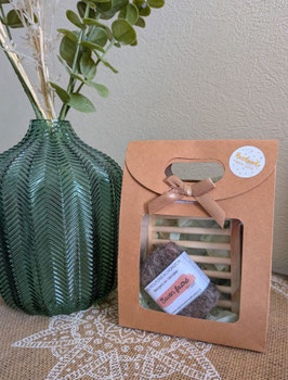 COFFRET savon feutré + porte savon en bambou