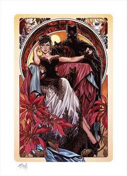 Batman & Catwoman Fine Art Print DC Comics 46 x 61cm ungerahmt Kunstdruck Sideshow
