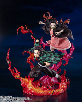 Nezuko Kamado (Blood Demon Art) & Tanjiro Kamado (Total Concentration Breathing) Demon Slayer : Kimetsu no Yaiba FiguartsZERO Anime Statuen 2er Set 24 / 19cm Bandai Tamashii Nations