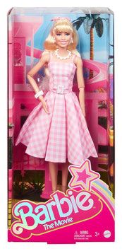 Barbie in Pink Gingham Dress The Movie Puppe 30cm Mattel