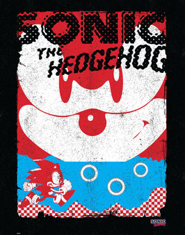 Sonic The Hedgehog - Sonic Black  35 x 28cm - ungerahmt Art Print Fanatik