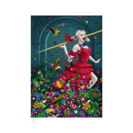 Harley Quinn Red Flags Fine Art Print DC Suicide Squad Comics Kunstdruck 46 x 61 cm - ungerahmt Sideshow