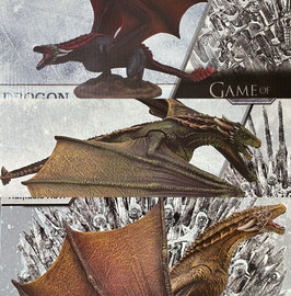 Drogon, Rhaegal, Viserion - Game of Thrones Tv-Series Drachen 3er Set Statuen 27 / 41 / 28cm Nemesis Now