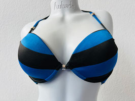 Bikinitop blau-schwarz gestreift von Naory