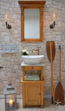 Gästebad im Landhausstil - Land & Liebe Badmöbel Landhaus