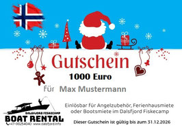 Geschenkgutschein über 1000 Euro
