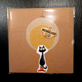 Weihnachtskarte Katze