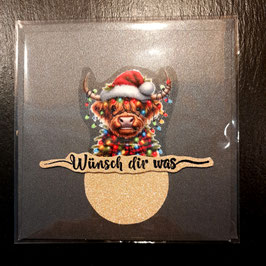 Weihnachtskarte Hochlandrind