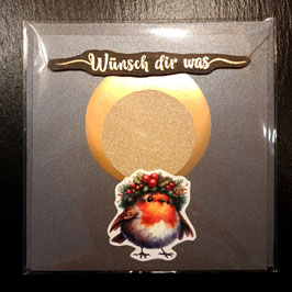 Weihnachtskarte Rotkehlchen