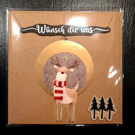 Weihnachtskarte Elch