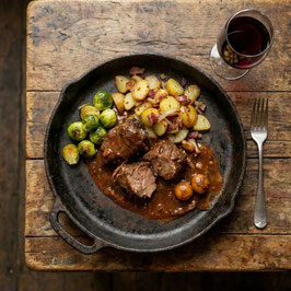 Schweinebäckchen in Portwein-Sauce