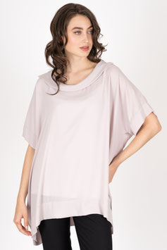 Breite Chiffonbluse mit Carmenkragen