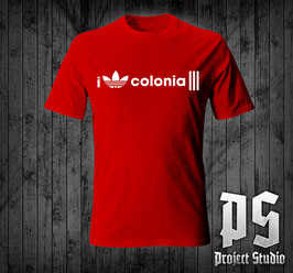 Köln I Colonia weiss auf rotem Shirt