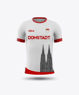 Köln Domstadt mit Dom Trikot weiss