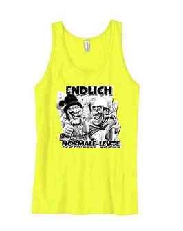 Endlich normale Leute (2 Comic Köpfe ) Tanktop Gelb