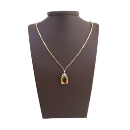 Citrin Diamant Anhänger, 1940’s