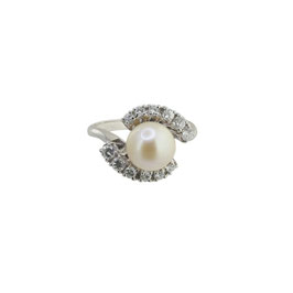 Perlen Diamant Ring