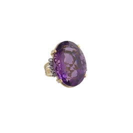 Amethyst Diamant Ring, 40er Jahren,
