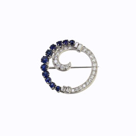 Sapphire Diamant Brosche