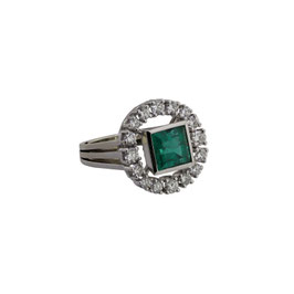 Smaragd Diamant Ring