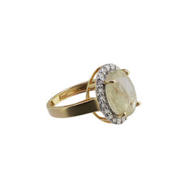 Gelb-Saphir Diamant Ring