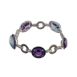 Amethyst Topas Diamant Sapphire Bracelet