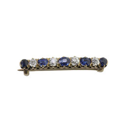 Diamant Saphire Brosche