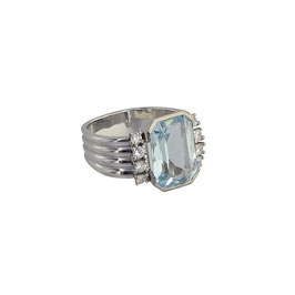 Aquamarin Diamant Ring