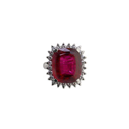 Rubellit Diamant Ring