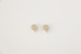 小さな石集め beige ピアス