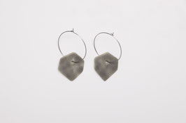Ceramic hoop pierced earrings (フープピアス)