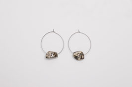 Ceramic hoop pierced earrings (フープピアス)
