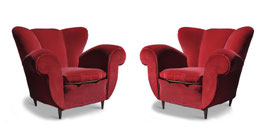 Vintage club chairs - couple - Guglielmo Ulrich