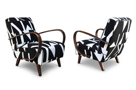 Pair of Art deco chairs Black & White