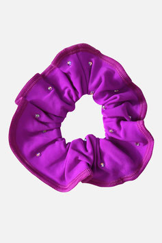 Haargummi violett lycra mit Steinchen