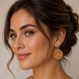 Boho Ohrhänger Marie Goldgelb-gold