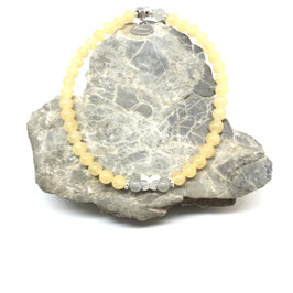 Citrin ARMBAND MIT Mondstein & Schmetterling