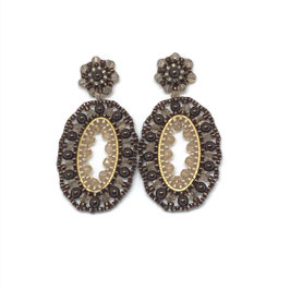 BOHO Ohrstecker Maxima Mokka-nut-gold