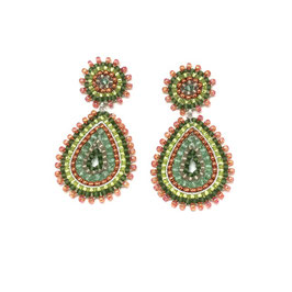 Boho Ohrstecker Kiara Orange-Oliv-Nut-Salbei