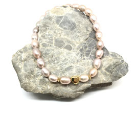 perlen Armband mit Gold Herz