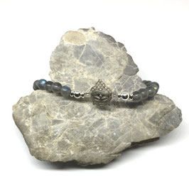 LABRADORIT Armband mit Budda