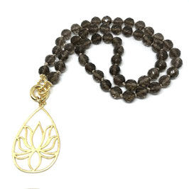 Kurze MALA KETTE Rauchquarz