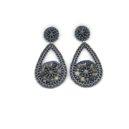 Boho Ohrstecker Marlot Piccaso -Jaspis- Silber