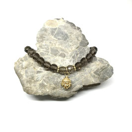 Rauchquarz Armband mit Budda
