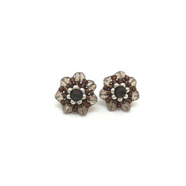 Boho Ohrstecker Kaia Mokka-Nut-Silber